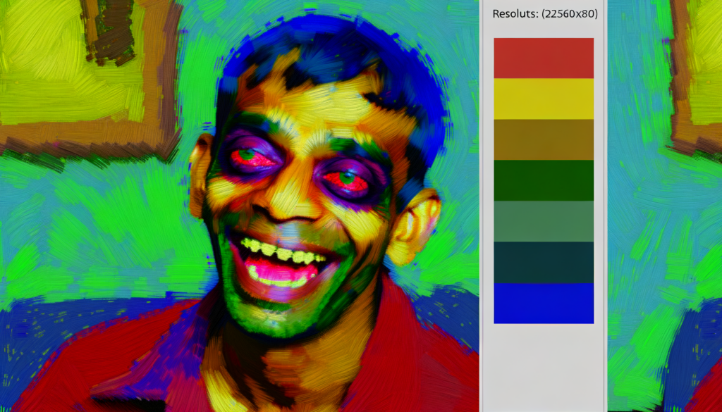 A person high on cannabis with red eyes smiling